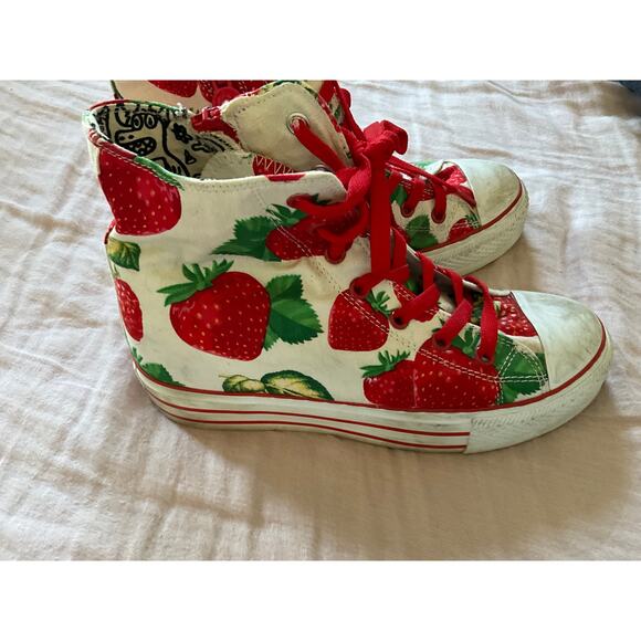IiJin Strawberry Dream Hidden Invisible Wedge Sneakers 38/8 - Picture 10 of 13